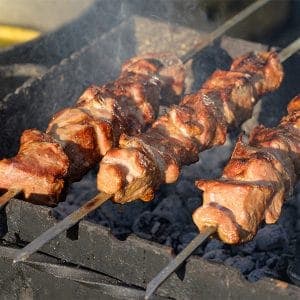 Savvaļas brieža gaļas šašliks