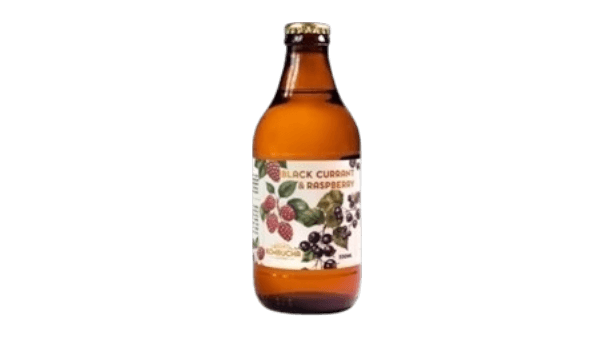 Upeņu-aveņu melnās tējas kombuča, 0,33L, Kombucha Factory