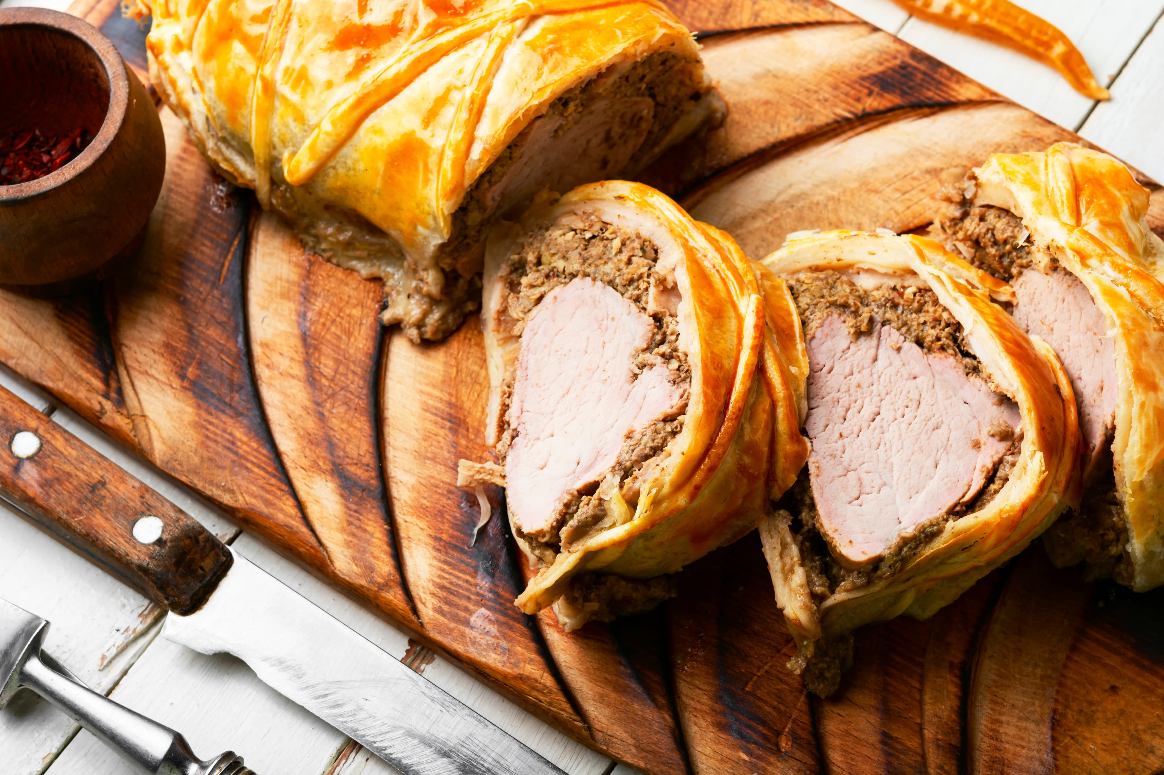 Brieža gaļas velingtons